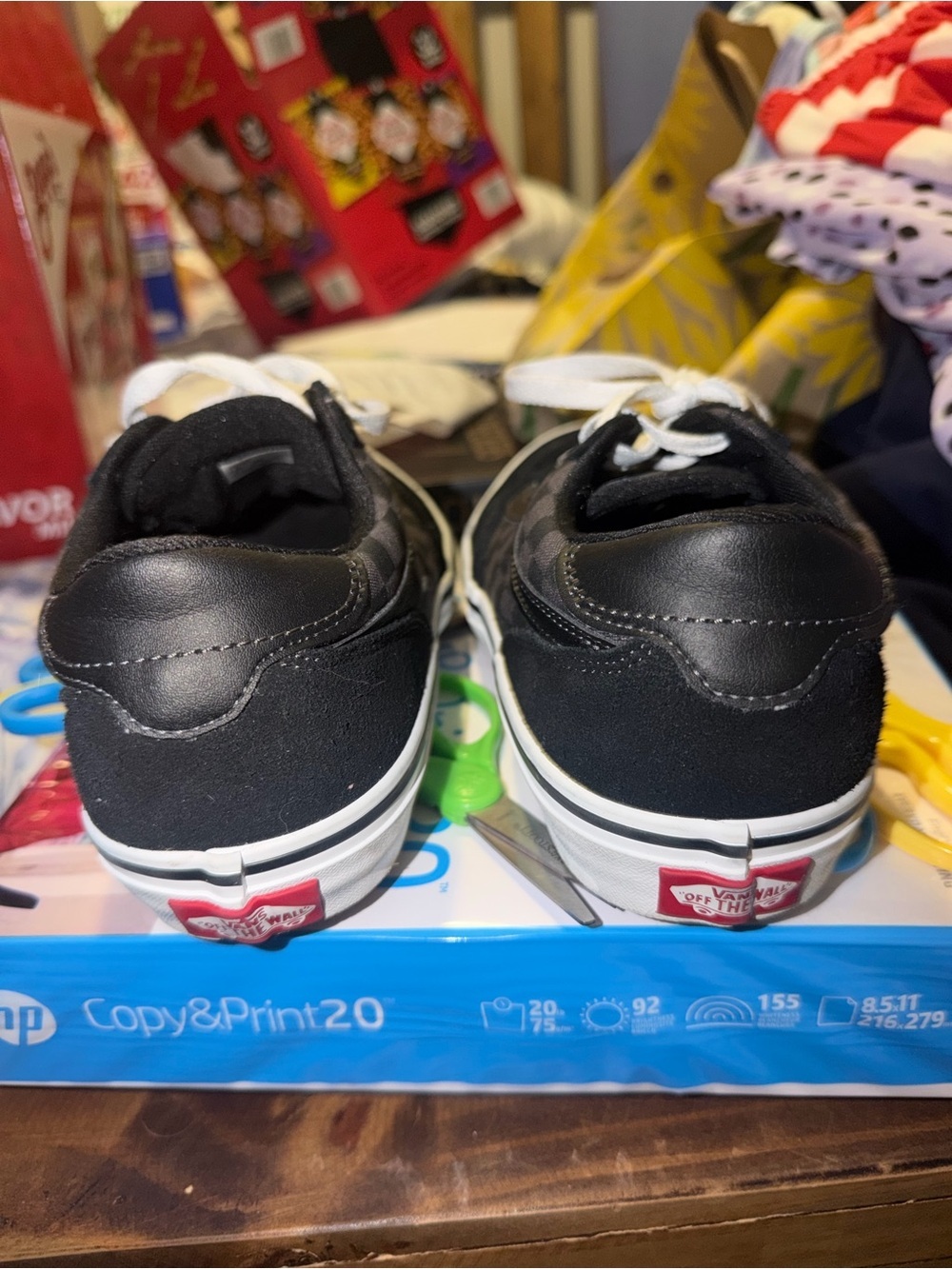 Vans Kids Black & Gray Checkerboard Old Skool Sneakers - Picture 5 of 5